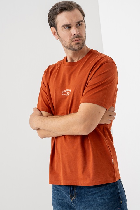 Jack & Jones, Hátul mintás póló, Téglavörös