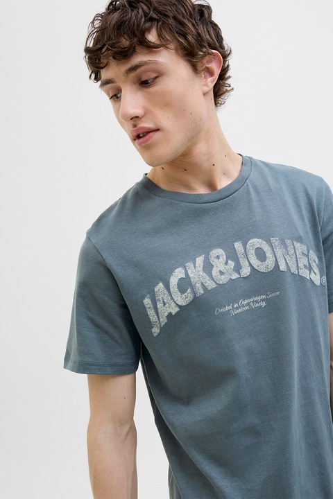 Jack & Jones, Logós pamutpóló, Indigókék