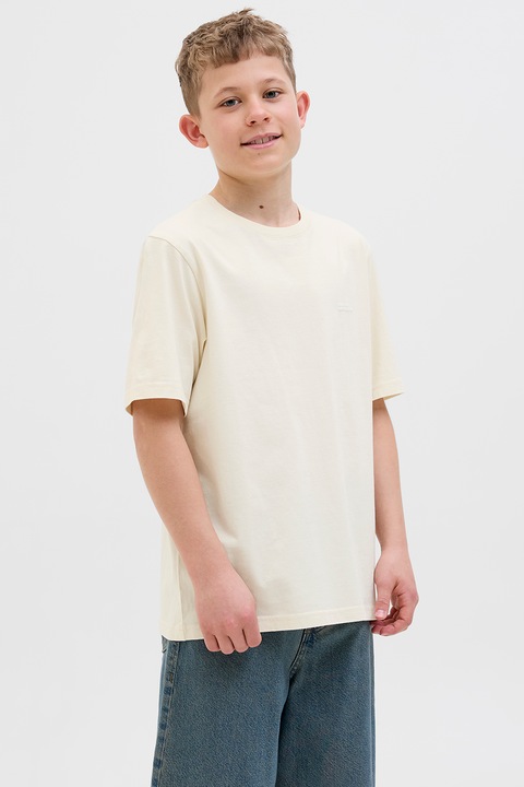 Jack & Jones, Bő fazonú pamutpóló, Világosbézs