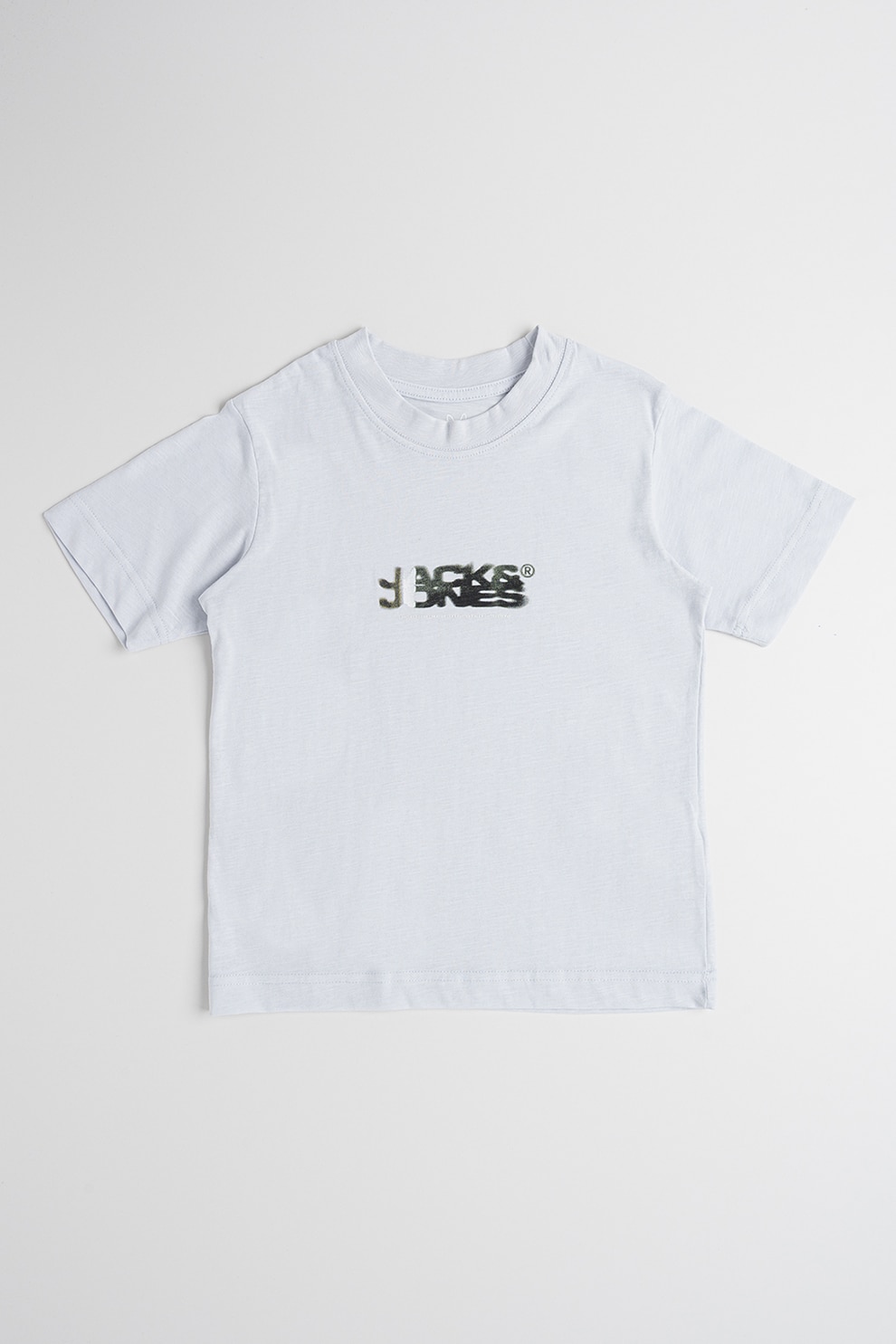 Jack & Jones, Tricou cu imprimeu logo discret, Gri deschis melange, 152 CM