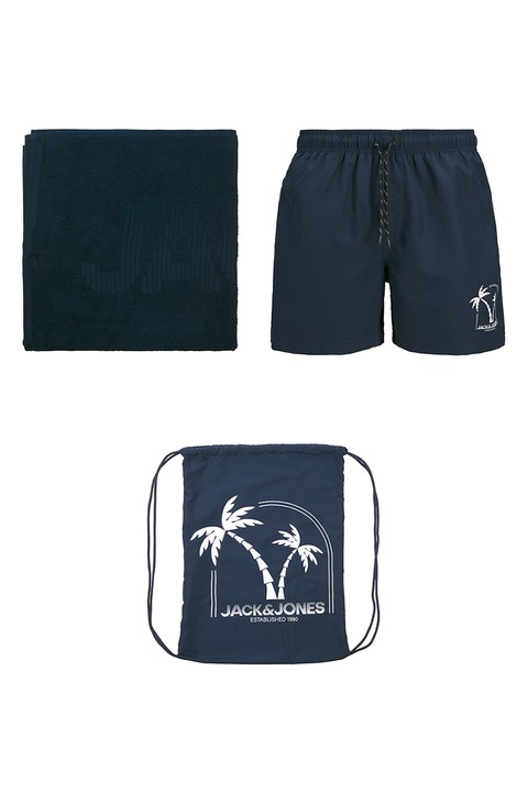 Jack & Jones, Плувни шорти и кърпа - 2 части, Ултрамарин синьо