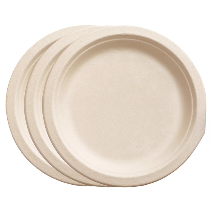 Комплект от 30 хартиени чинии за еднократна употреба, тава за грил, за кексове, 25 см