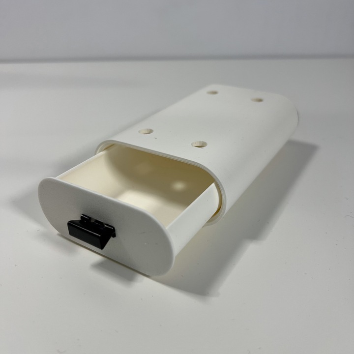 Sertar oval birou, Alb, 12.5 X 8.5 X 4 cm, imprimat 3D din PLA (Bioplastic)