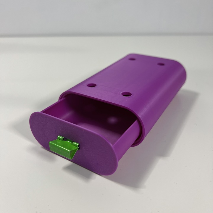 Sertar oval birou, Mov, 12.5 X 8.5 X 4 cm, imprimat 3D din PLA (Bioplastic)