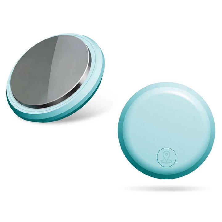 Smart Tags, alternativa AirTag, cu baterii si carcasa gratuite, compatibil cu Apple Find My (doar pentru iOS), optiuni colorate, detectoare de obiecte, albastru