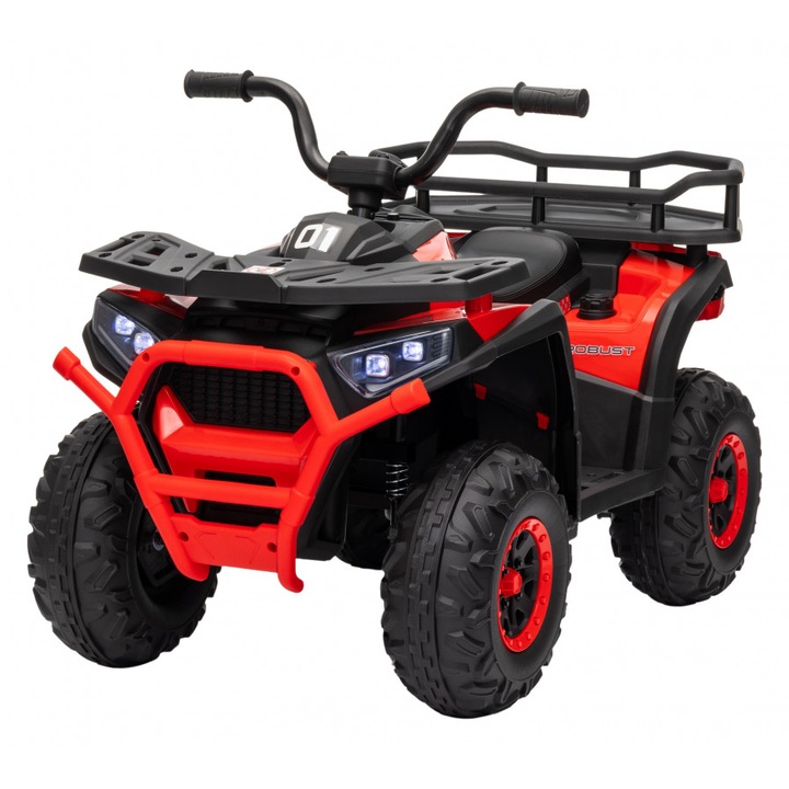 Atv electric pentru copii Nichiduta Desert XRobust Speed Red cu 2 motoare, telecomanda, acumulator 12V 4.5Ah, roti rezistente, suport picioare, manere ergonomice, efecte sonore, faruri cu lumini LED, pornire la buton