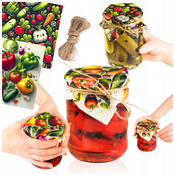 Set De Capace De Borcan Din Iuta, Superbutelki, Biodegradabil, Reutilizabil, Stil Natural, Finisaj Estetic, 135 Mm x 135 Mm, 10 Bucati