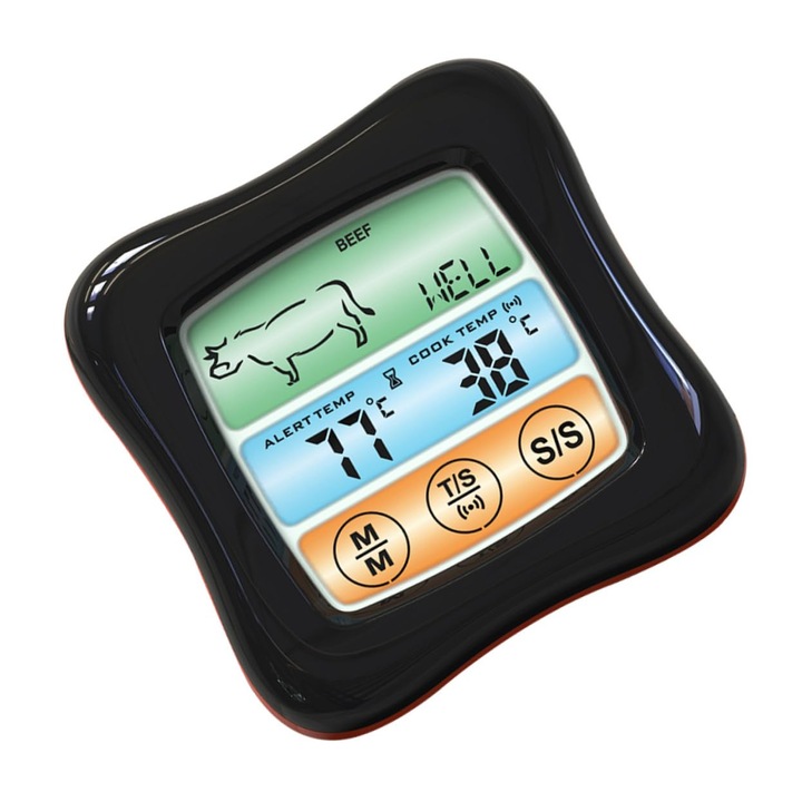 Termometru digital pentru gratar, multifunctional, cu mod de cronometru, plastic, 20x5cm