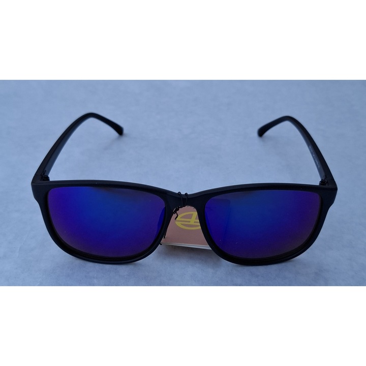 Слънчеви очила, голям размер, черен цвят, синьо-зелени лещи