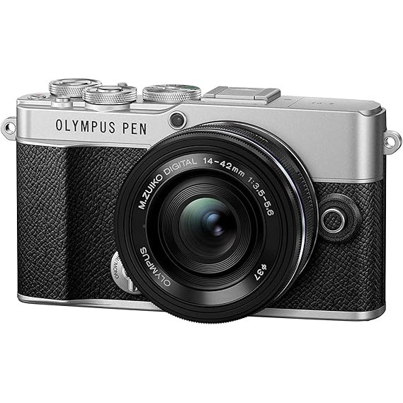 Kit camera Olympus Pen E-P7, senzor de 20 MP, ecran LCD HD