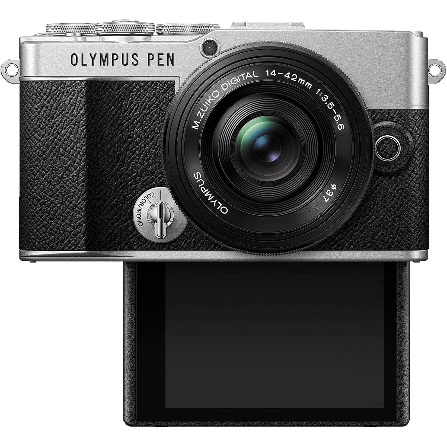 Kit camera Olympus Pen E-P7, senzor de 20 MP, ecran LCD HD
