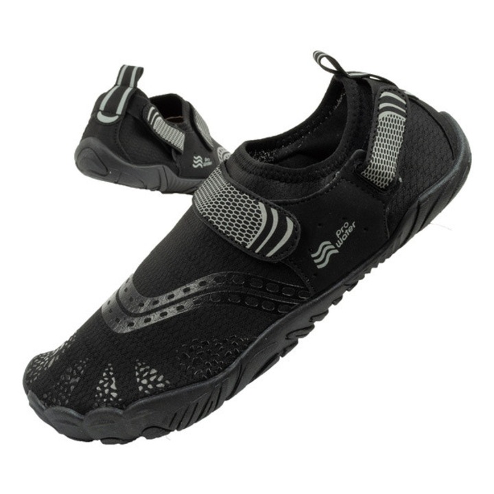 Pantofi de apa pentru inot ProWater [PRO-25-48-208M], negri, Negru