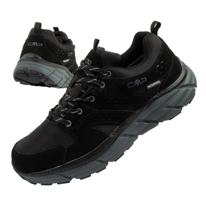 Pantofi de trekking sport pentru barbati CMP Kamsel Low [3Q27697 U901] impermeabili, negri, Negru