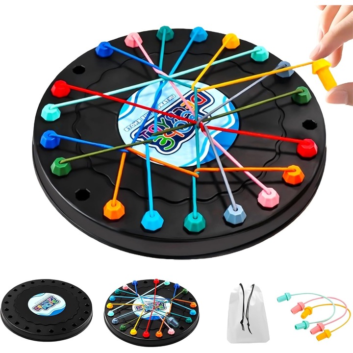 Aurov Логическа игра-пъзел с възли, Разплитане на въжета, Релаксираща и образователна, Взаимодействие родител-дете, Множество нива на трудност, Тренира фината моторика, 3+