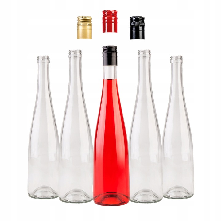 Belvedere palackkészlet 500 ml tetővel, szuper üveg, üveg, kiváló minőségű gyártás, könnyen tisztítható, tartós, szorosan záródó, súly 400 g, 30 x 7 cm, átlátszó