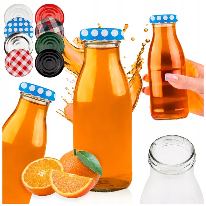 Set De Sticle De Sticla De 250 ml Cu Capac, Superbutelki, Sticla, Inchidere Etansa, Sticla Solida, Solutie Ecologica, 15.5 cm x 5.5 cm