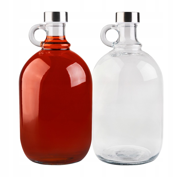 Sticla De Sticla, SuperButelki, Sticla, 2 L, Capac Etans, Productie De Inalta Calitate, Usor De Curatat, Durabil, Maner Lateral Elegant, 27 x 12.5 cm, Transparent