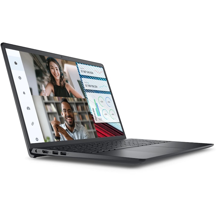 Dell Vostro 3520 laptop Intel® Core™ i5-1235U processzorral, akár 4,4 GHz-ig, 15,6", Full HD, 120Hz, 64GB DDR4, 1TB SSD, Intel® Iris® Xe Graphics kártyával, Windows 11 Pro, Szénfekete