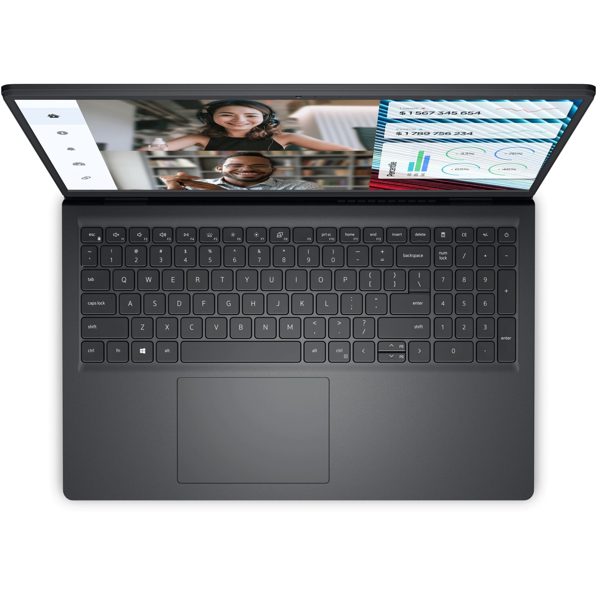 Laptop Dell Vostro 3520 cu procesor Intel® Core™ i5-1235U pana la 4.4 GHz, 15.6", Full HD, 120Hz, 64GB DDR4, 1TB SSD, Intel® Iris® Xe Graphics, Windows 11 Pro, Carbon Black