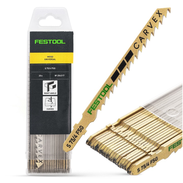 Set 20 lame pentru fierastrau electric Festool, universale, stabile, 75mm