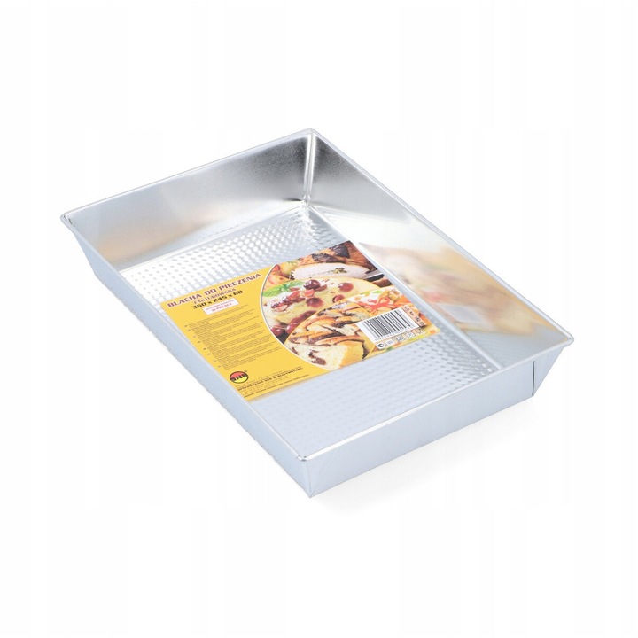 Tava De Copt, Snb, Acoperire Antiaderenta, Fabricata Din Metal, Utilizare: Cuptor Pana La 230°C, Nu Este Potrivita Pentru Masina De Spalat Vase, 36 x 24, 5 x 6 cm, Argintie, 1