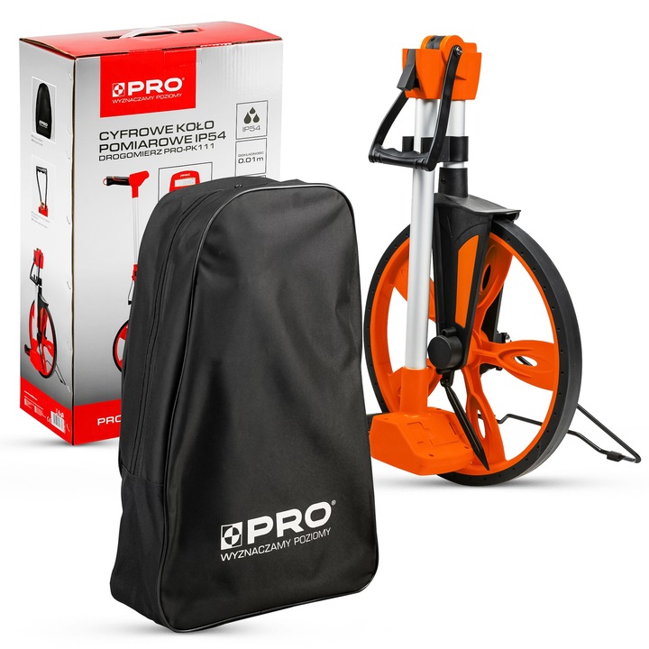 Roata de masurare digitala PRO IP54, 100 masuratori, set complet cu rucsac