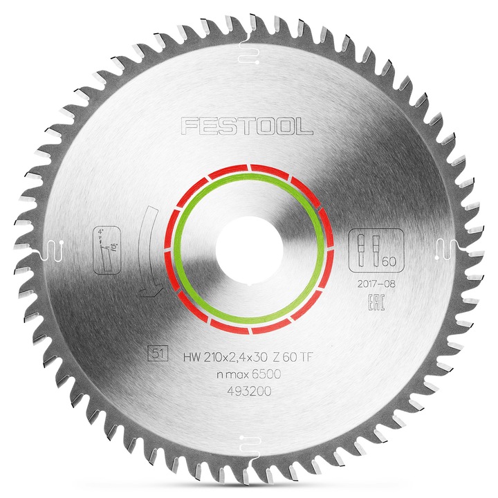 Disc de feronerie Festool, 210x2,4x30mm, HPL, rezistent, pentru feronerie electrica