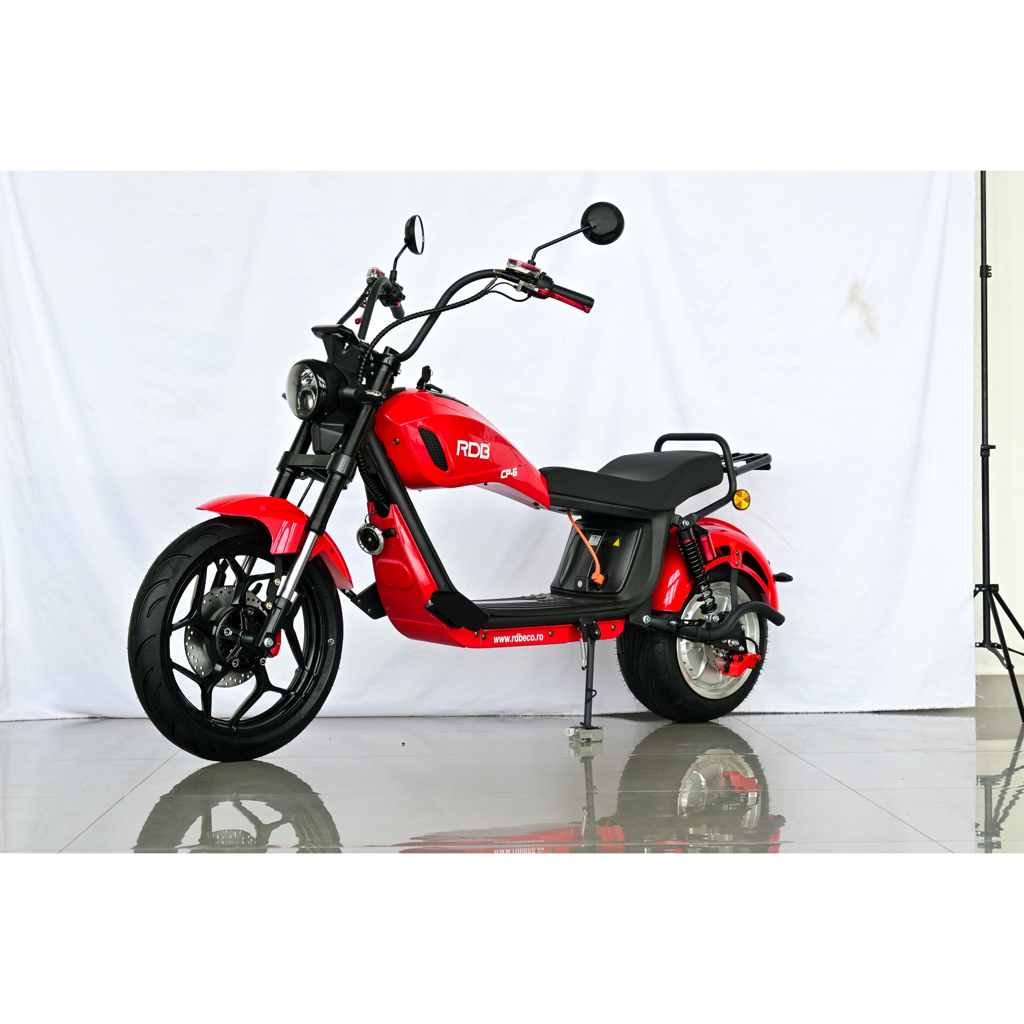 Scuter electric City Coco Harley RDB CP-6, Rosu, CIV Inclus - eMAG.ro