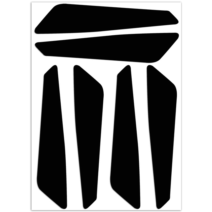 Предупредителни черни рефлекторни светлоотразителни самозалепващи стикери за безопасност, Biomar Labs, подходящи за велосипеди, каски, автомобили, мотоциклети, детски колички, 6 бр. D 9