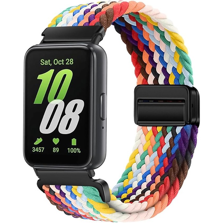 Каишка, Съвместима с Samsung Galaxy FIT3, SA&SO General Store®, плетен микрофибър, удобна и лесна за носене, Многоцветна