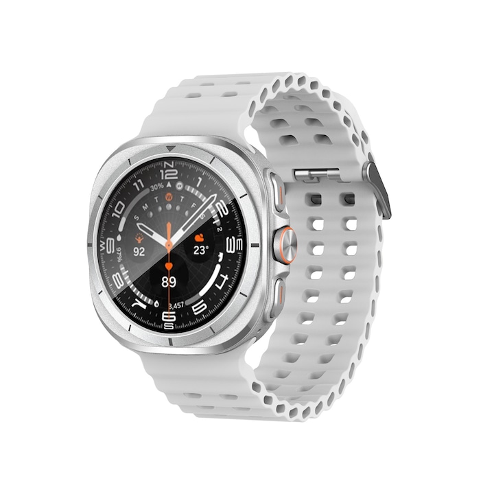 SANFACE кръгъл смарт часовник, Bluetooth, 1.4 инча, силикон, унисекс