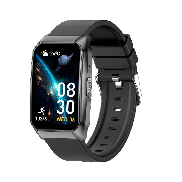 Смарт гривна SANFACE, мониторинг на пулса и кръвното налягане, SOS спешно повикване, 1.3 инча, унисекс