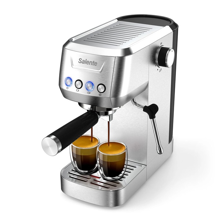 Salente Coffio, aparat de cafea cu parghie, otel inoxidabil