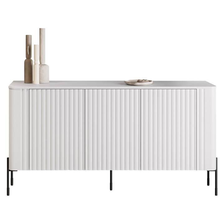 Comoda living Wompor 150, MIRJAN 24, alb, 40x150x80 cm