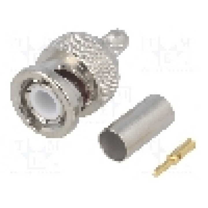 Conector BNC, 50Ω, tata, aurit, TELEGÄRTNER - J01000A1256