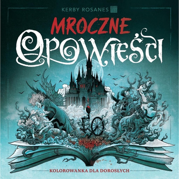 Carte de colorat pentru adulti, K.E. Liber, Mroczne opowieści , 250x10mm, 96 pagini