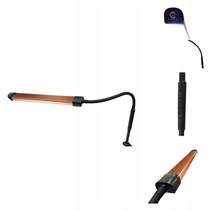 Lampa de birou cosmetica, LED rotativa, economisitoare de energie cu suport