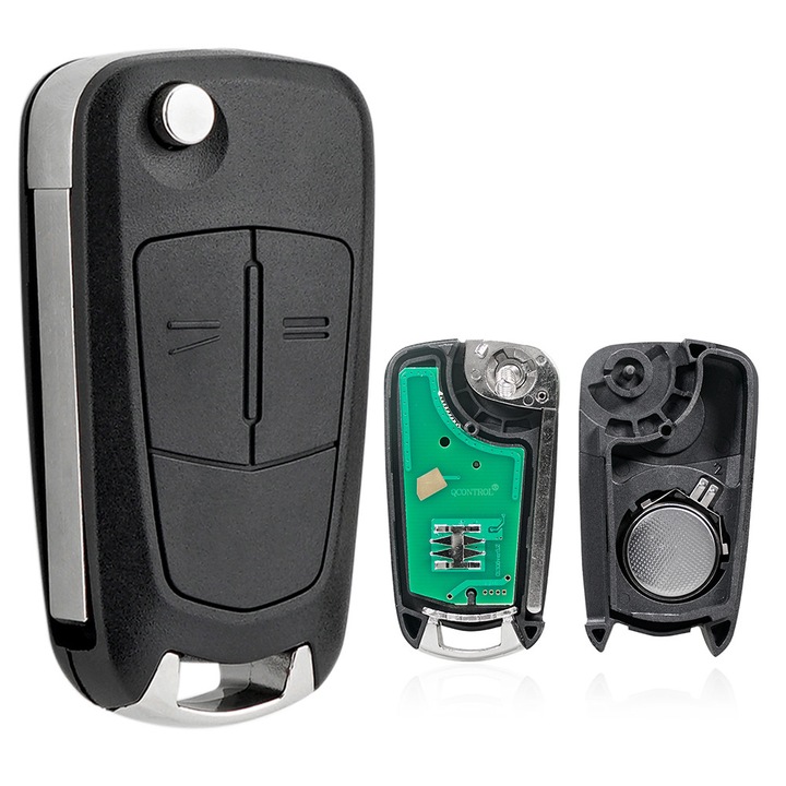 Комплект дистанционно управление за автомобилен ключ за Vauxhall Opel Corsa D 2007 - 2014 Meriva B 2010 - 2014 2 бутона 433Mhz + PCF7941 чип (Система D)