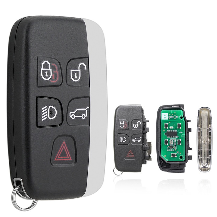 Дистанционно управление за автомобилен ключ за Land Rover Discovery LR4 Freelander Range Rover Sport Evoque Jaguar F-Pace F-Type XF XE XJ 5 бутона 433Mhz 434Hz FCC ID: KOBJTF10A