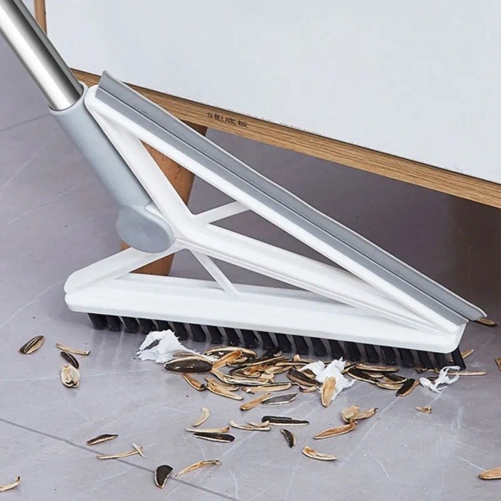 Matura Telescopica, Southern Sky, cu Doua Capete - Perie/Racleta 23 cm, Lungime 110 cm, din Plastic/Otel/Silicon, Gri