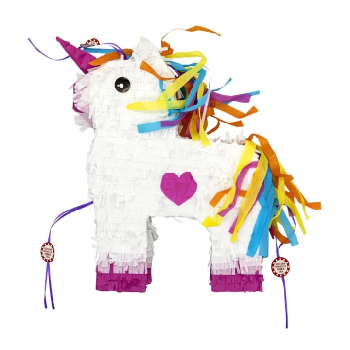 Pinata pentru petreceri, model Unicorn, Amscan, 34.9x47.6x16.5 cm
