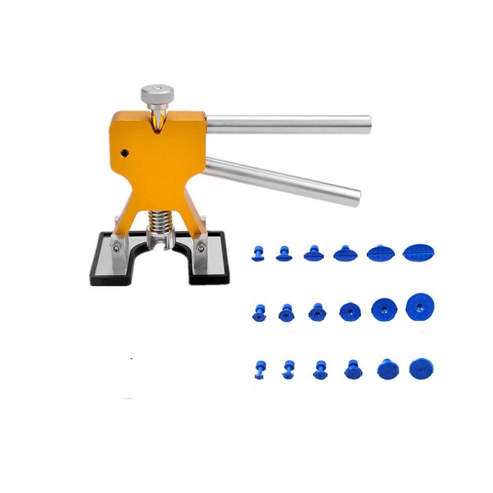 Set de scule de pentru repararea caroseriei auto, reparatie de dent fara vopsea, extractor de dent cu ventuza, pentru masini, camioane, motociclete, metal