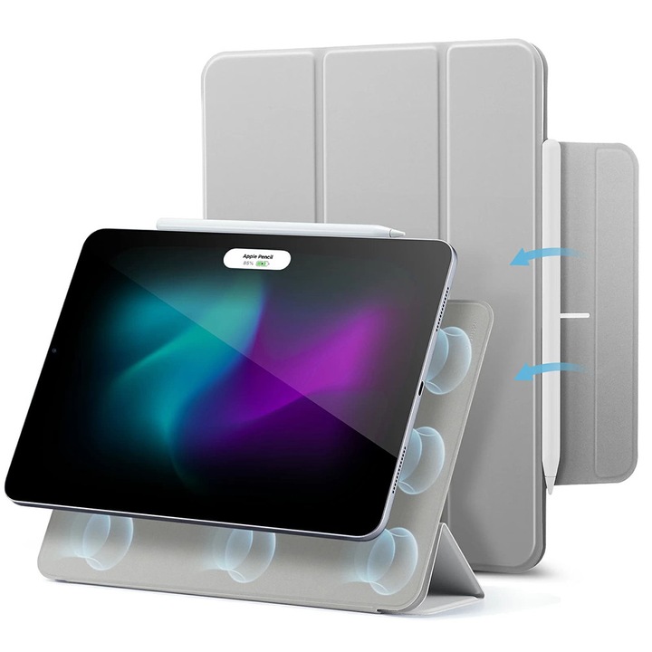 Калъф за защита, съвместим с Rebound Magnetic, ESR, iPad Pro 11 (2024) / iPad Pro 11 (2025) - Сив