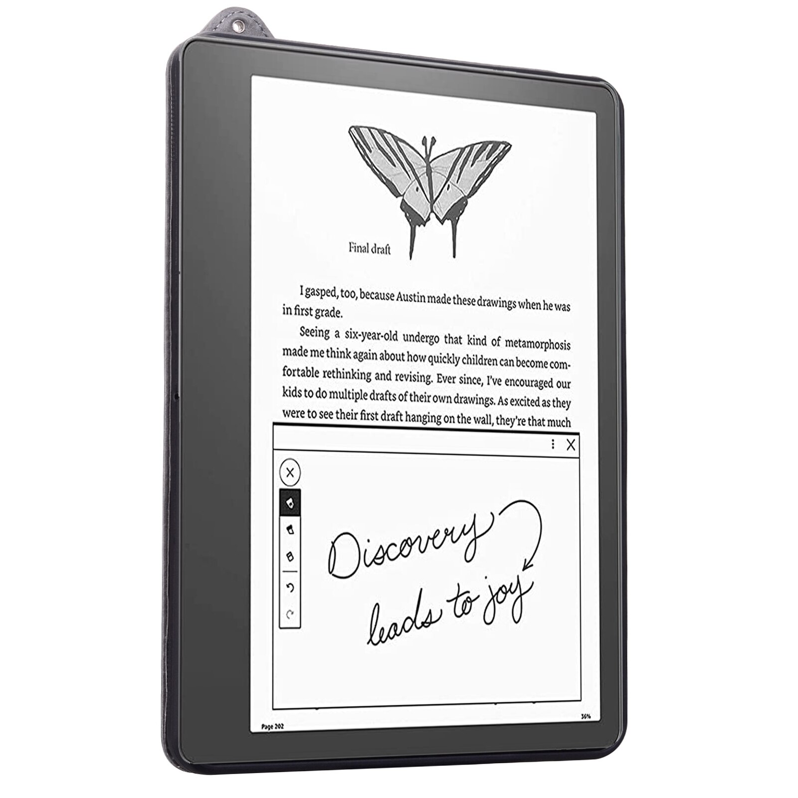 Husa tableta pentru Amazon Kindle Scribe 10.2 2024, piele TPU, carcasa spate cu incheietoare gri