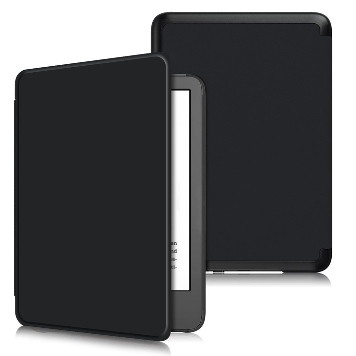 Husa tableta pentru Amazon Kindle Paperwhite 12th Gen 2024, protectie, tip carte, negru
