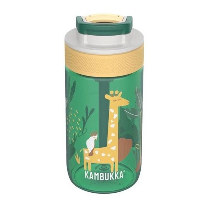 Детска бутилка за вода Kambukka Safari Jungle, 400мл, многоцветна