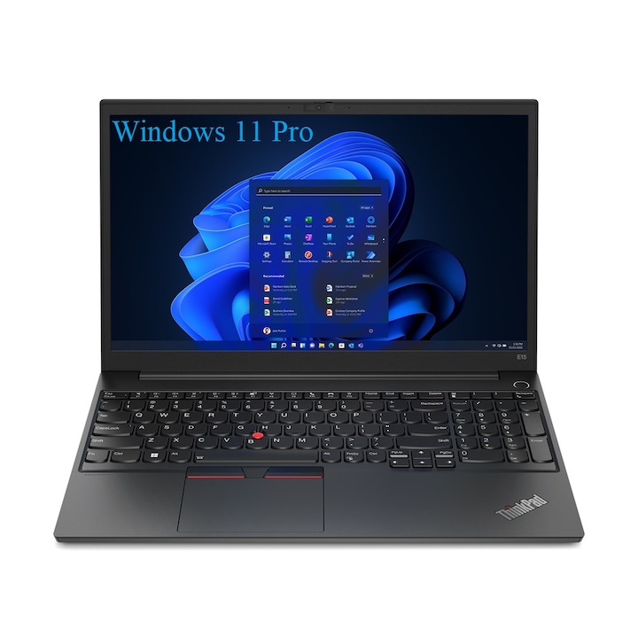 Laptop Lenovo ThinkPad E15 Gen 4 (Intel), 15.6" FHD IPS, Intel Core i5-1235U 10 magos, 40 GB DDR4, 2 x 1TB SSD m2 PCIe, Intel Iris Xe Graphics, Windows 11 Pro, Alumínium tok 1.70 kg fekete