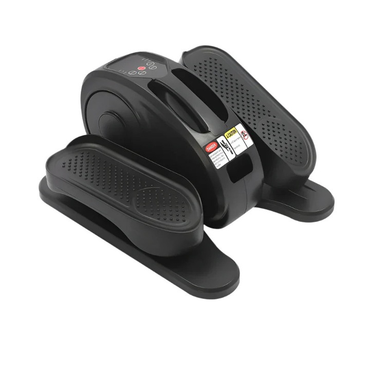 Мини електрически елиптичен тренажор, 50W, 5 скорости, LED дисплей, дистанционно управление, 17 инча, черен