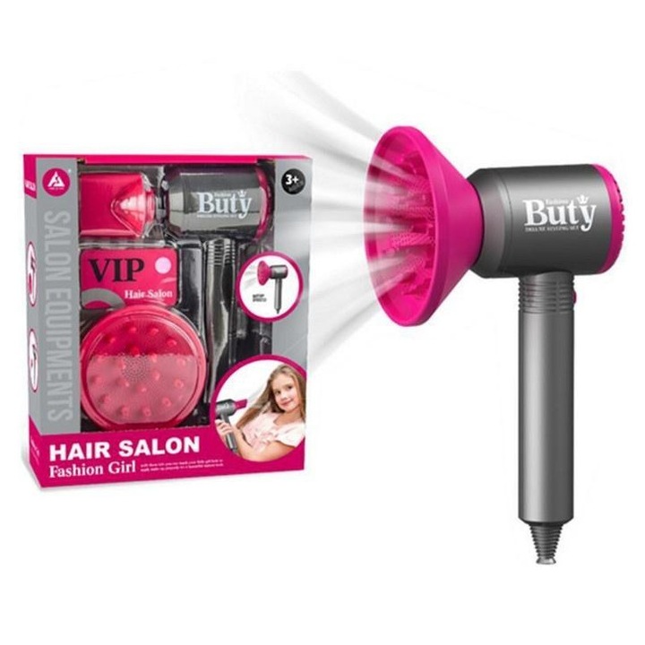 Uscator de jucarie alimentat cu baterii, roz