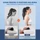 Perna Ortopedica Elindor® Memory Foam Pillow pentru Gat, Suport Cervical Ergonomic, Spuma cu Memorie Anatomica, Racoroasa, Hipoalergenica, Husa Detasabila Respirabila, Efect de Racire, Ideal pentru Dormit, Ajuta la Spondiloza Cervicala, 60x40x14 cm, Alb